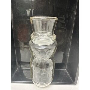 Vintage 1991 Planters Mr. Peanut Collectible Glass Jar 75th Birthday Celebration